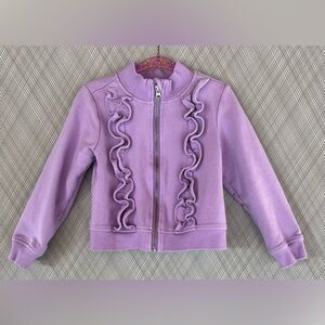 Janie and Jack - Purple Ruffle Sweater (Size 3T)